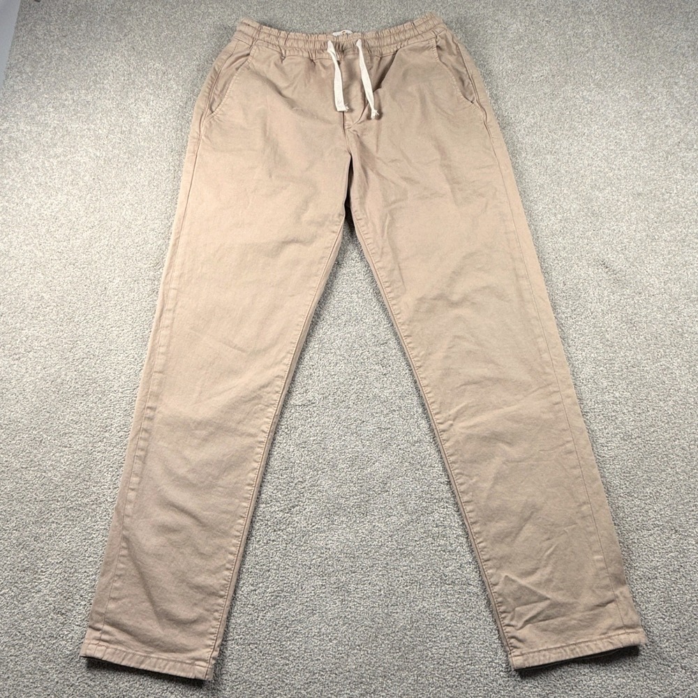 Marine Layer Saturday Pants Mens Medium Tan Athletic Fit Drawstring